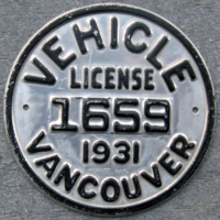1931 vehicle licene