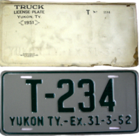 1951 Yukon truck plates
