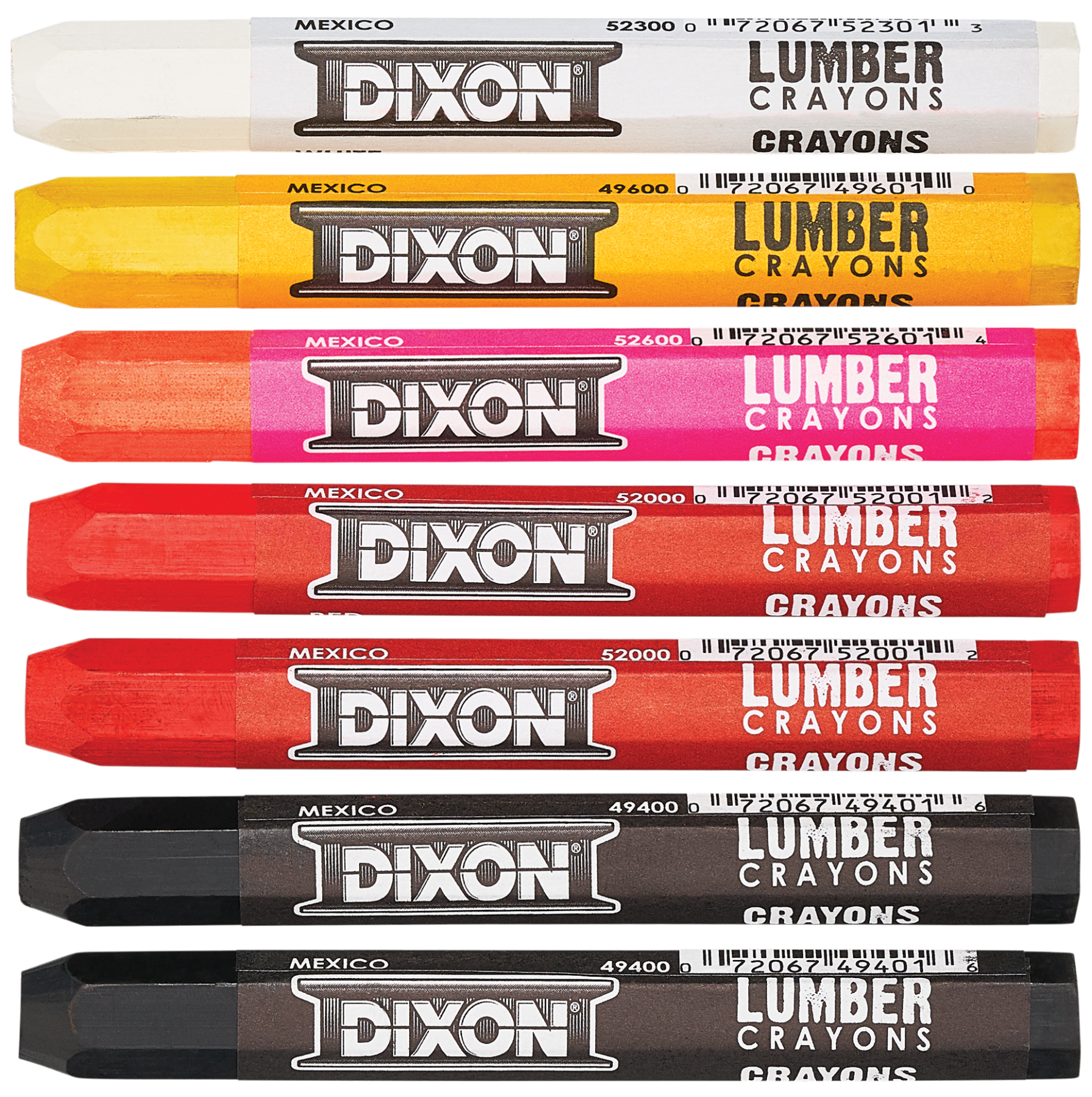 Dixon Ticonderoga 49400 Lumber Crayon, Black, 1/2 in Dia