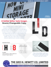 Hewco Changeable Copy page